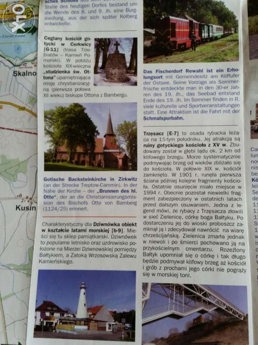 Przewodnik Wybrzeże Bałtyku Mapa Turystyczna Polskie Morze