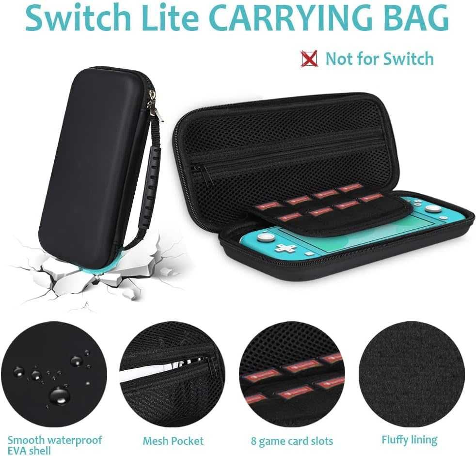 GeeRic Etui z akcesoriami do Switch Lite, torba do przenoszenia