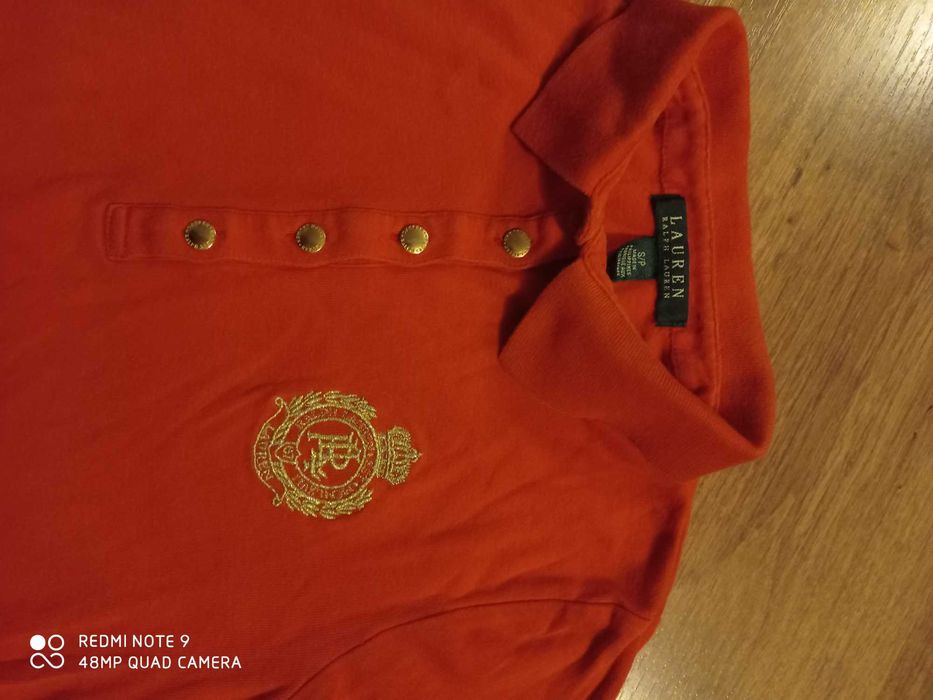 Koszulka polo młodzieżowa Ralph Lauren Damska S bluzka rekaw 3/4