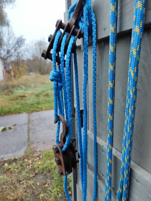 Wielokrążek / zblocze, z liną nośną