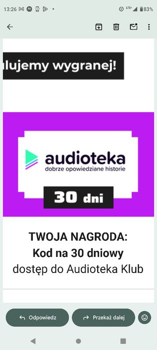 30 dniowy kod do audioteki