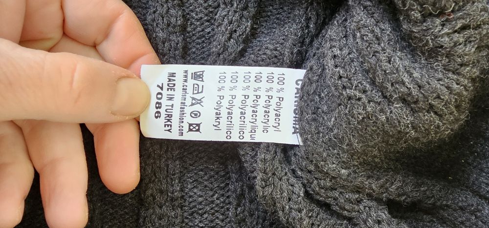 Sweter norweski męski CARISMA z golfem rozmiar L wymiary na zdjęcia