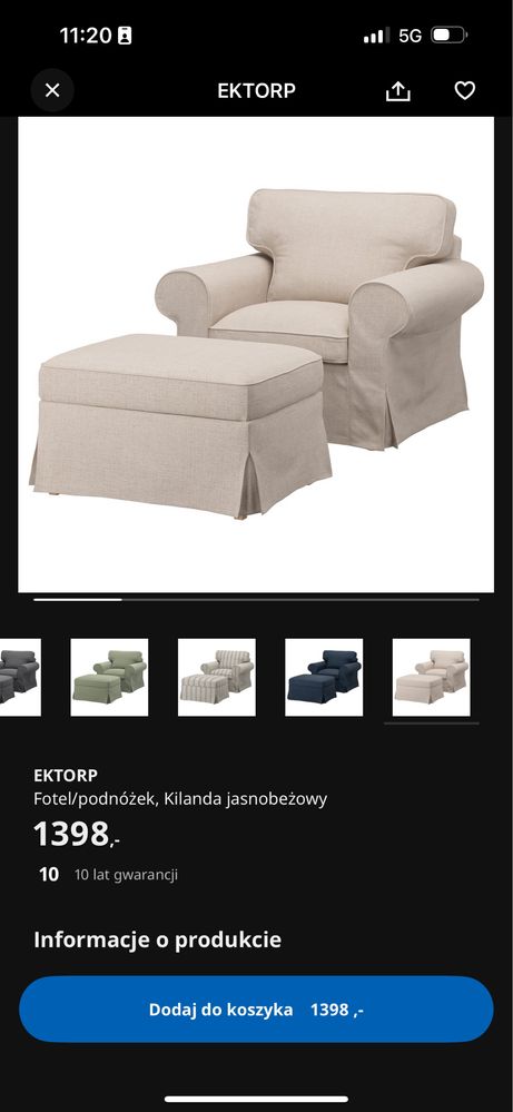 Ektorp 2+1+puf stan idealny