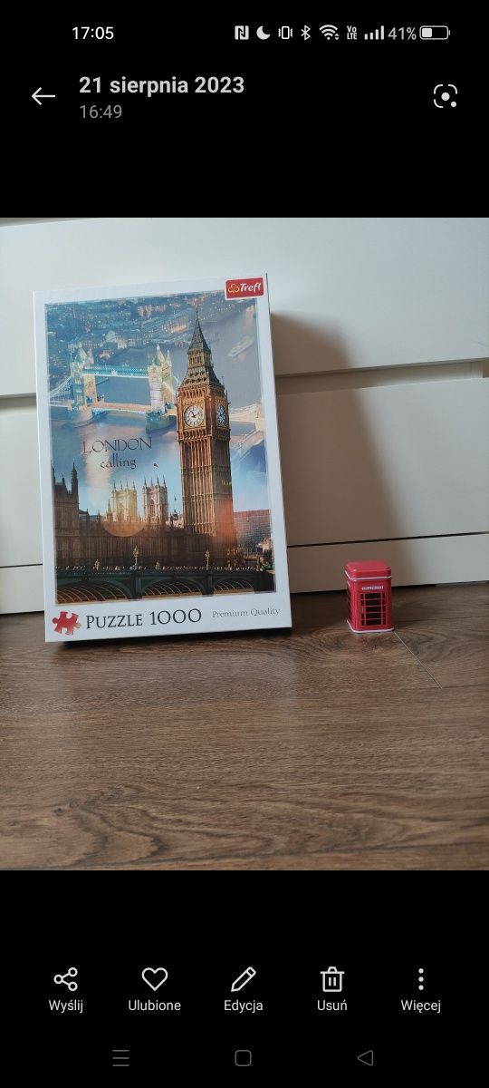 Zestaw dla fana Londynu puzzle i puszka