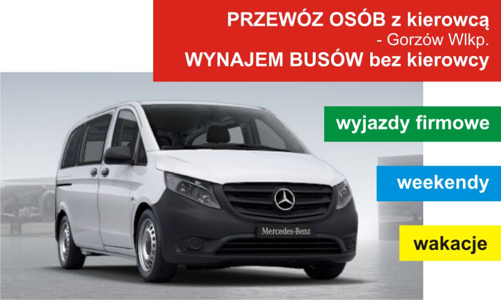 Przewóz osób, transport busem i VIP, wynajem z kierowcą, lotnisko