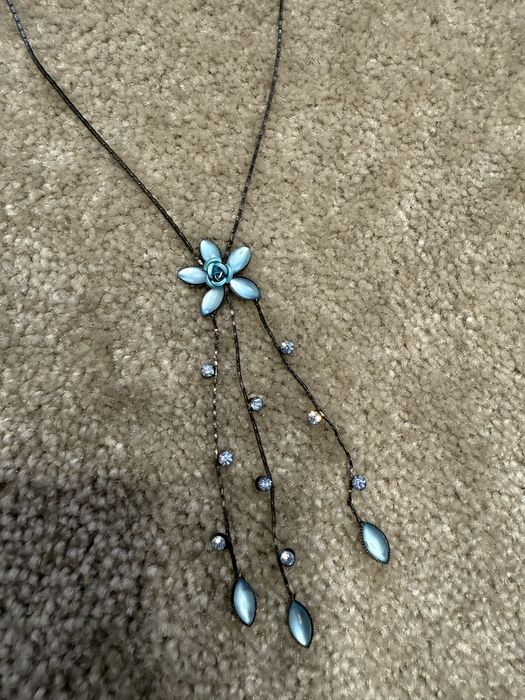 Жіноча підвіска з квіткою, намисто з квіткою, кольє