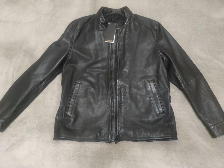 Чоловіча шкіряна куртка Massimo Dutti розмір XL