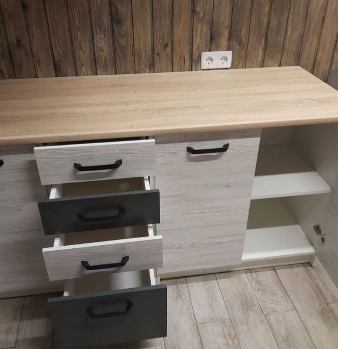 Кухня в наличии Серая современная 2 метра КОМПЛЕКТ со склада