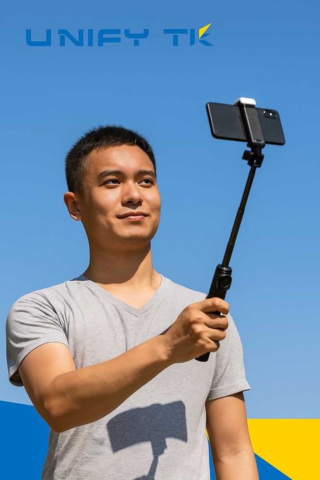 Selfie stick statyw - składany kijek do zdjęć z pilotem i statywem 3w1