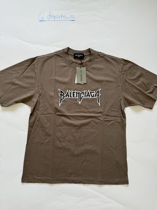 футболка Balenciaga Logo rock tee M L