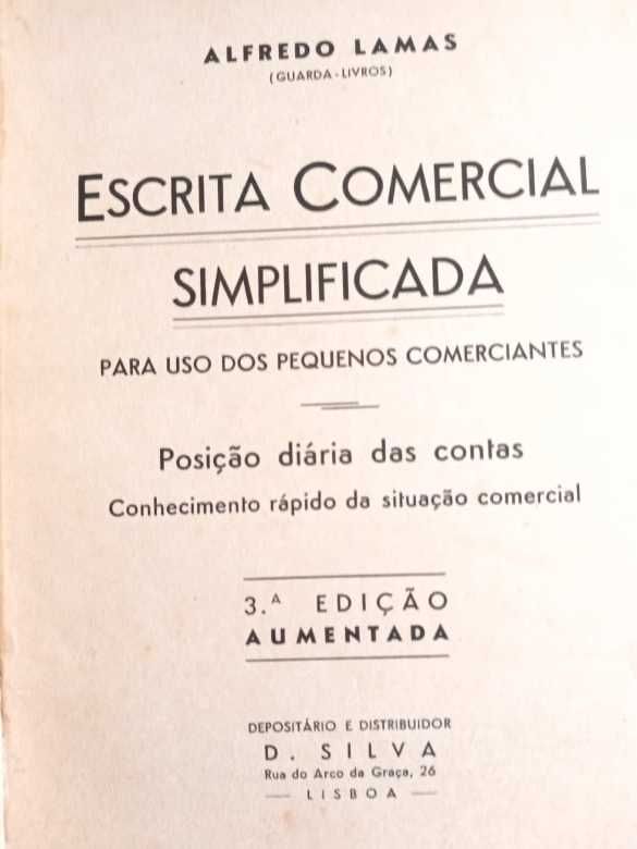 Escrita Comercial Simplificada, Alfredo Lamas, portes grátis