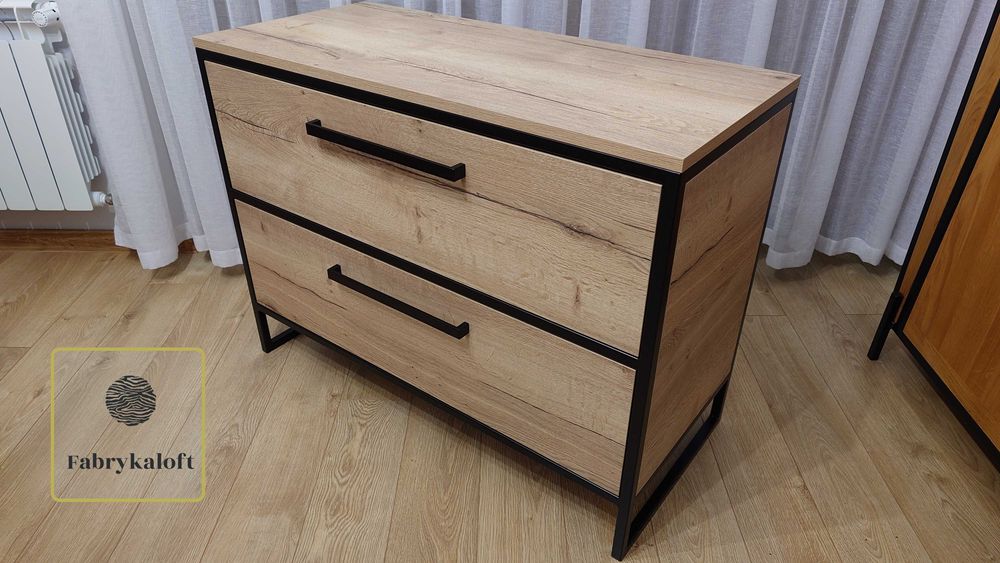 Szafka łazienkowa DĄB Halifax loft Fabrykaloft 100 x 45 x 75 cm Blum