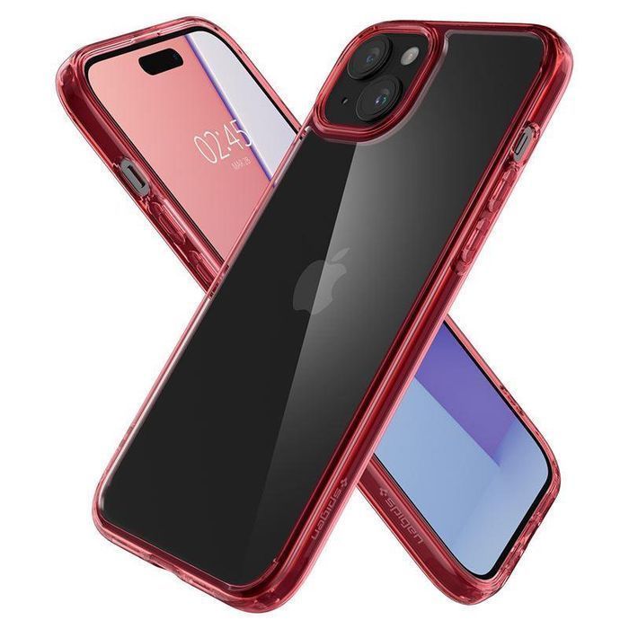 Etui Spigen Ultra Hybrid, Czerwony Krystaliczny - Apple Iphone 15 Plus
