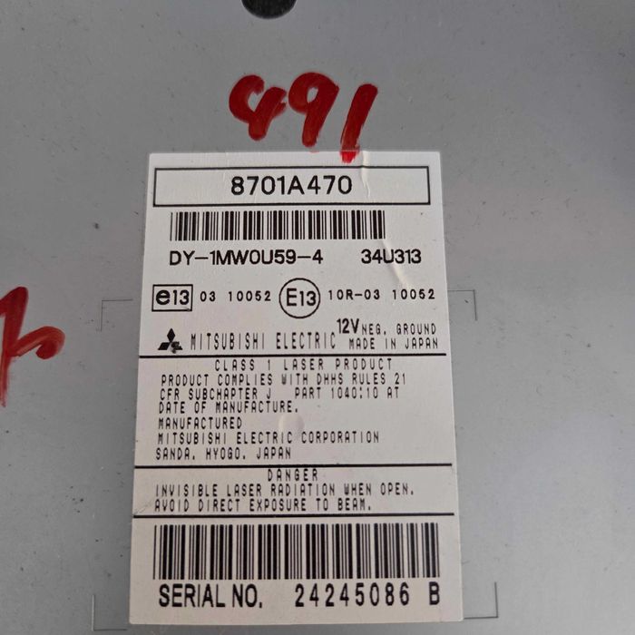 Radioodtwarzacz + ramka MITSUBISHI ASX radio oryginalne 100% sprawne