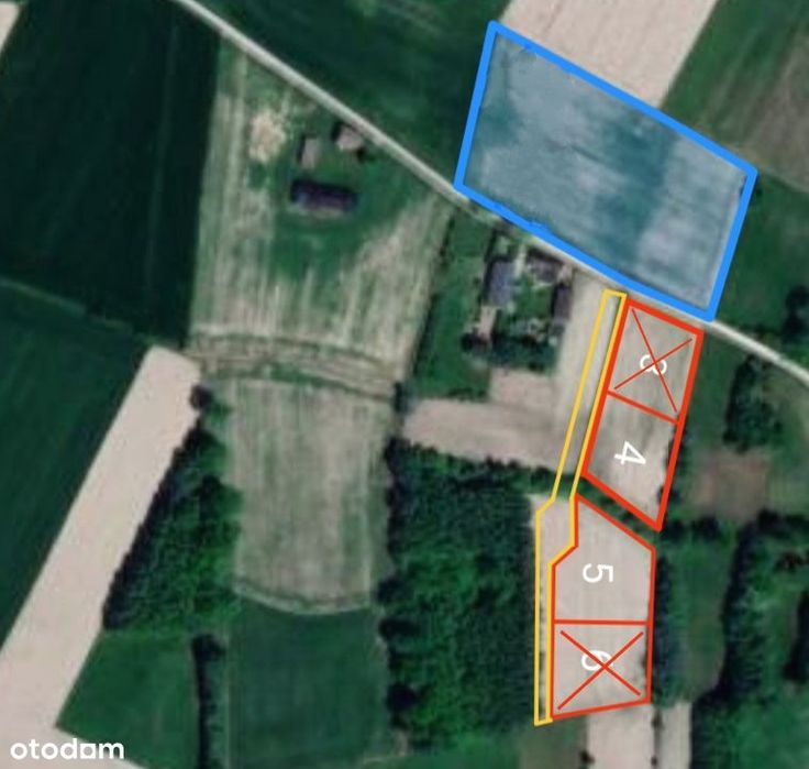Sprzedam działki bud. 25-30ar Miedze gm.Warta