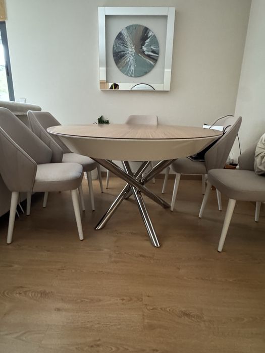 Mesa de Jantar Nogueira S/ Cadeiras