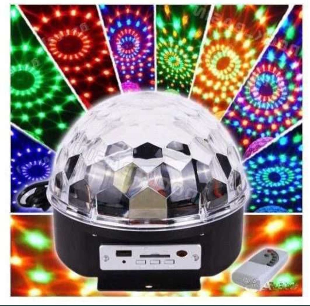 Светодиодный диско шар светомузыка MP3 LED Magic Ball Light М6