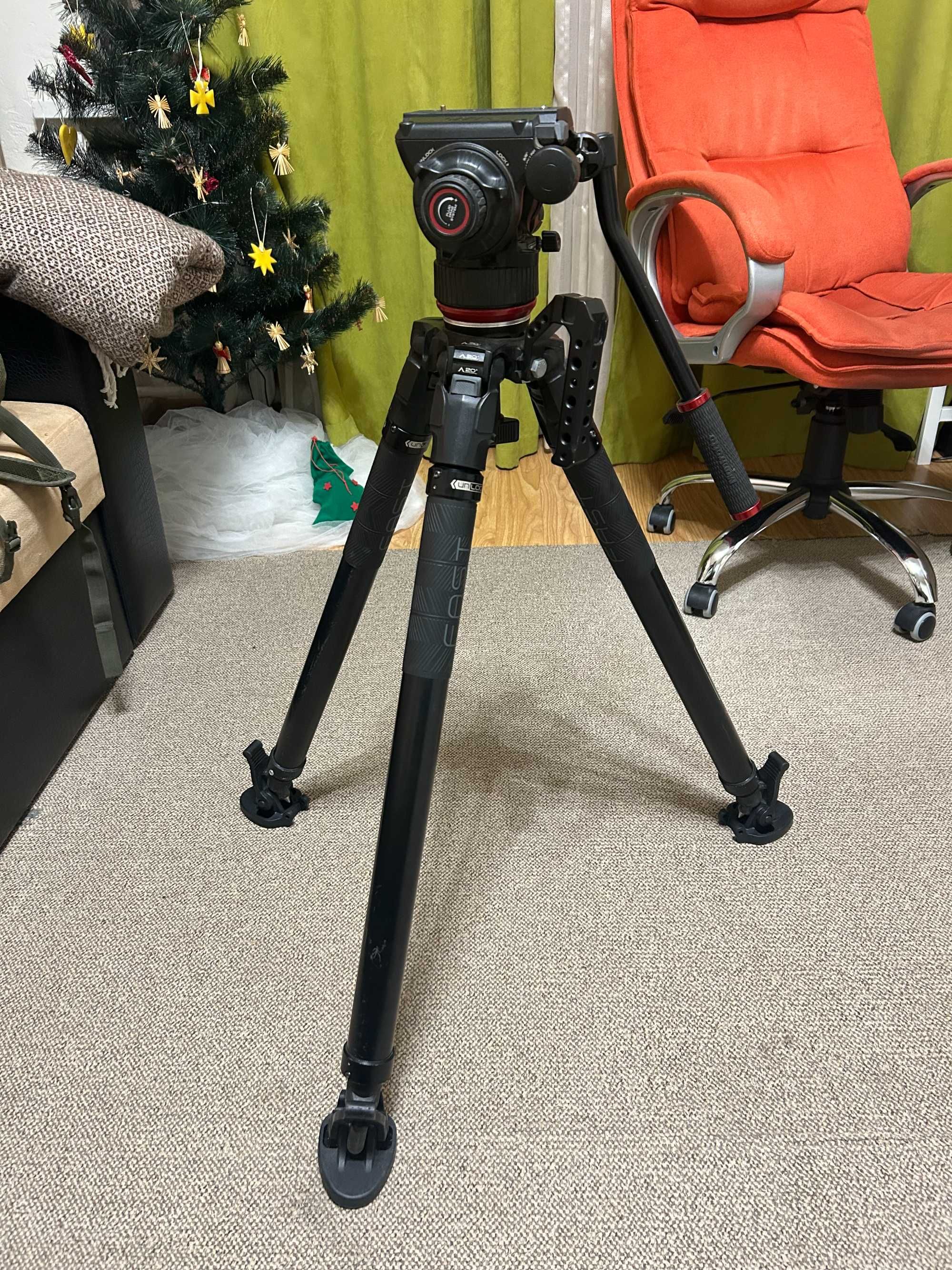 Штатив Manfrotto 504X & CF Fast Sing Leg Tripod (MVK504XSNGFC)