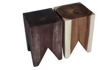 Drewniane siedzisko krzesło taboret kwietnik suar wood 45 cm