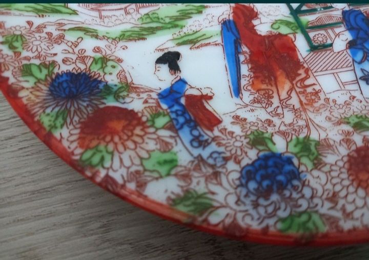 Talerze Chińskie Porcelanowe ręcznie malowane 2sztuki