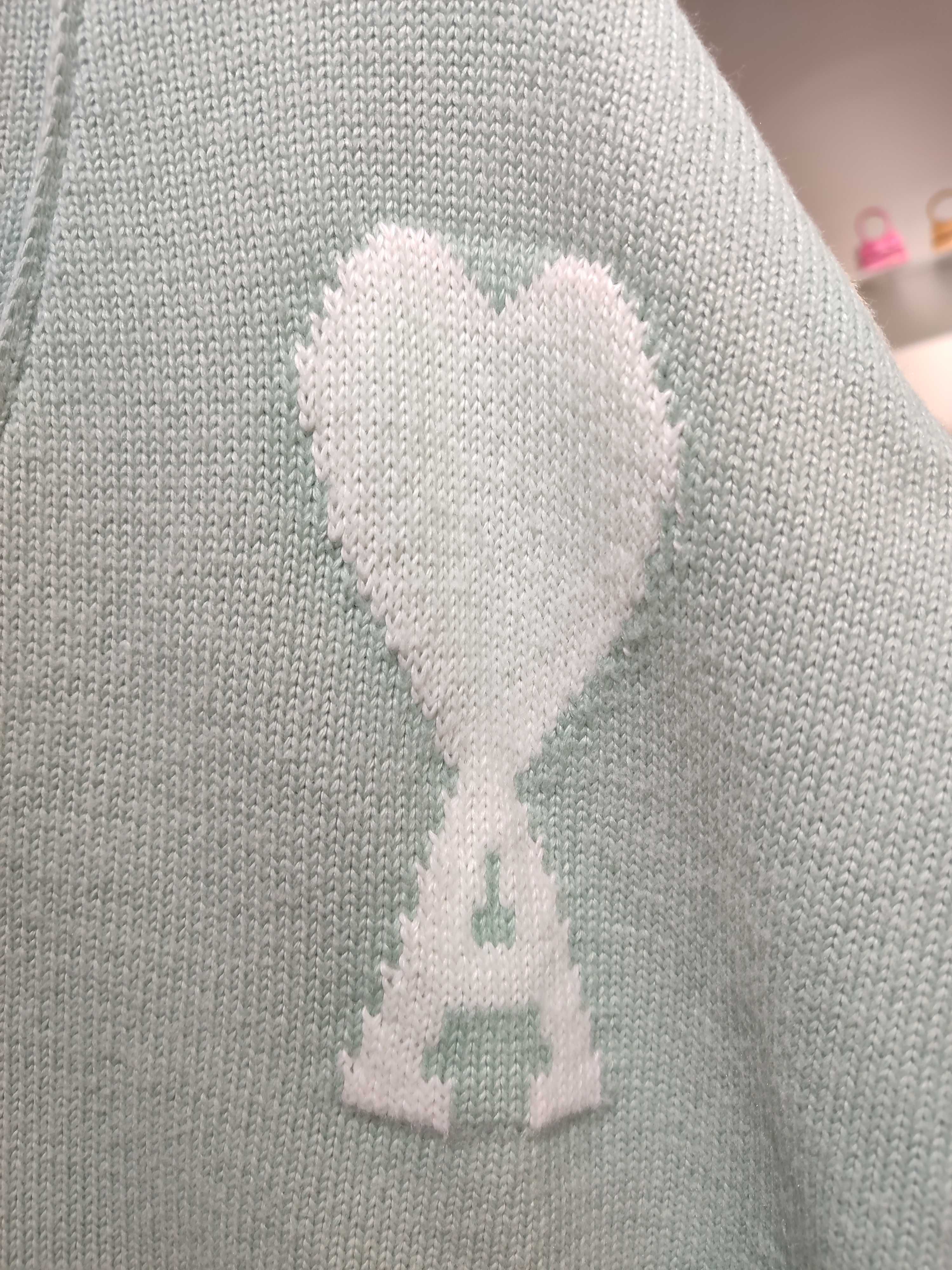 Кардиган AMI Paris Ami de Coeur Cardigan Mint