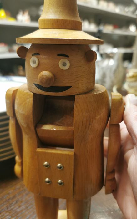 Dziadek do orzechów dekoracja świąteczna drewniana stara