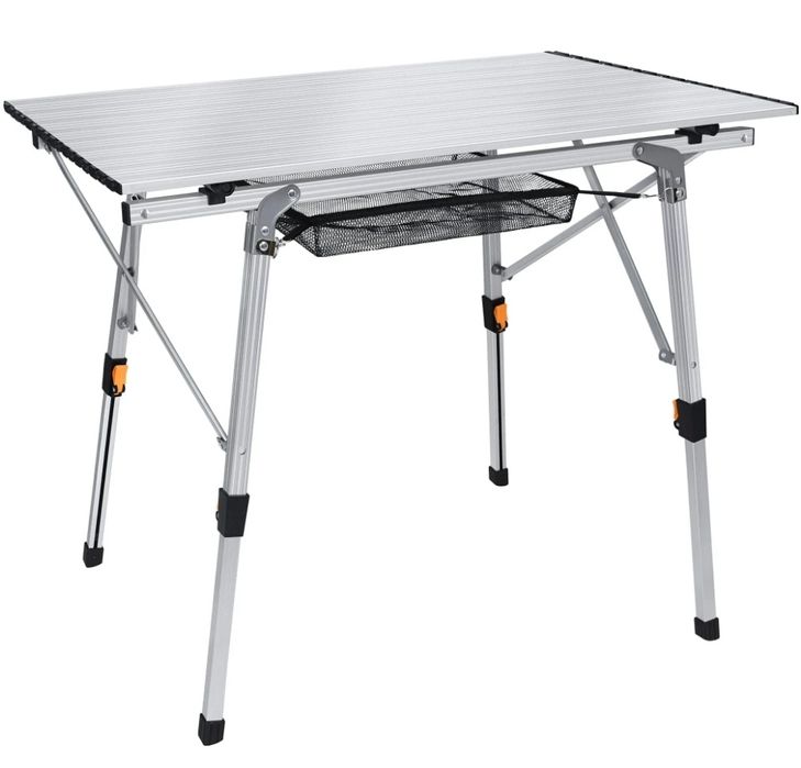 Składany stół kempingowy 90x51 cm aluminiowy składany
