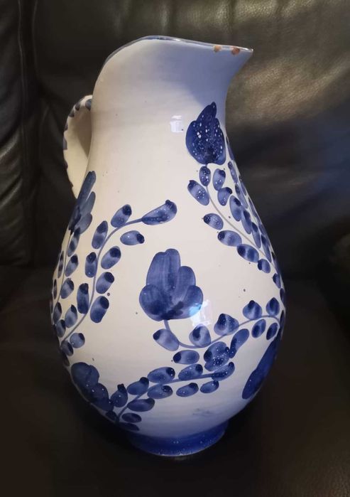 Jarro e bacia Cerâmica Leite