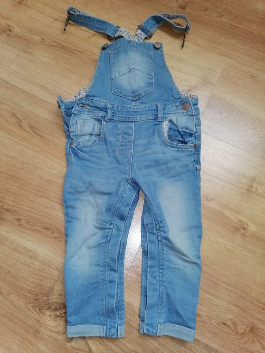 Ogrodniczki jeansowe dziewczęce 92