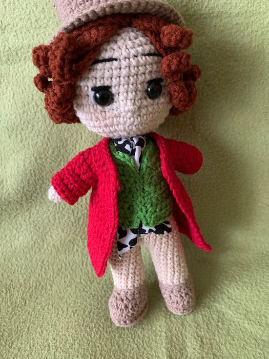 Willy Wonka, maskotka hand made na szydełku, piękna :)