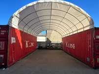 Zadaszenie Kontenerowe 6x12m Lato/ Zima (wiata tunelowa, magazyn)