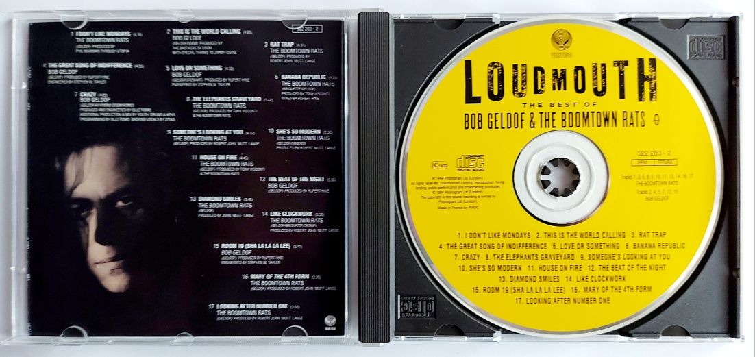 Bob Geldolf & The Boomtown Rats Loudmouth The Very Best Of 1994r
