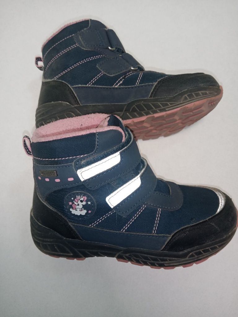 H&M r.27 śniegowce, ocieplane buty, buciki, jednorożec.