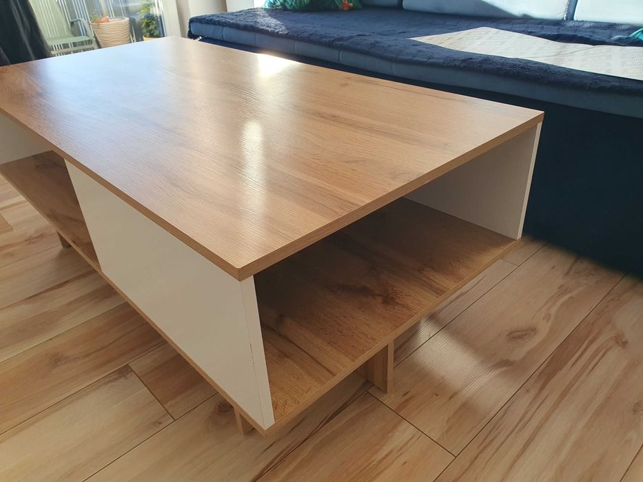 Stolik kawowy lakier+ drewno