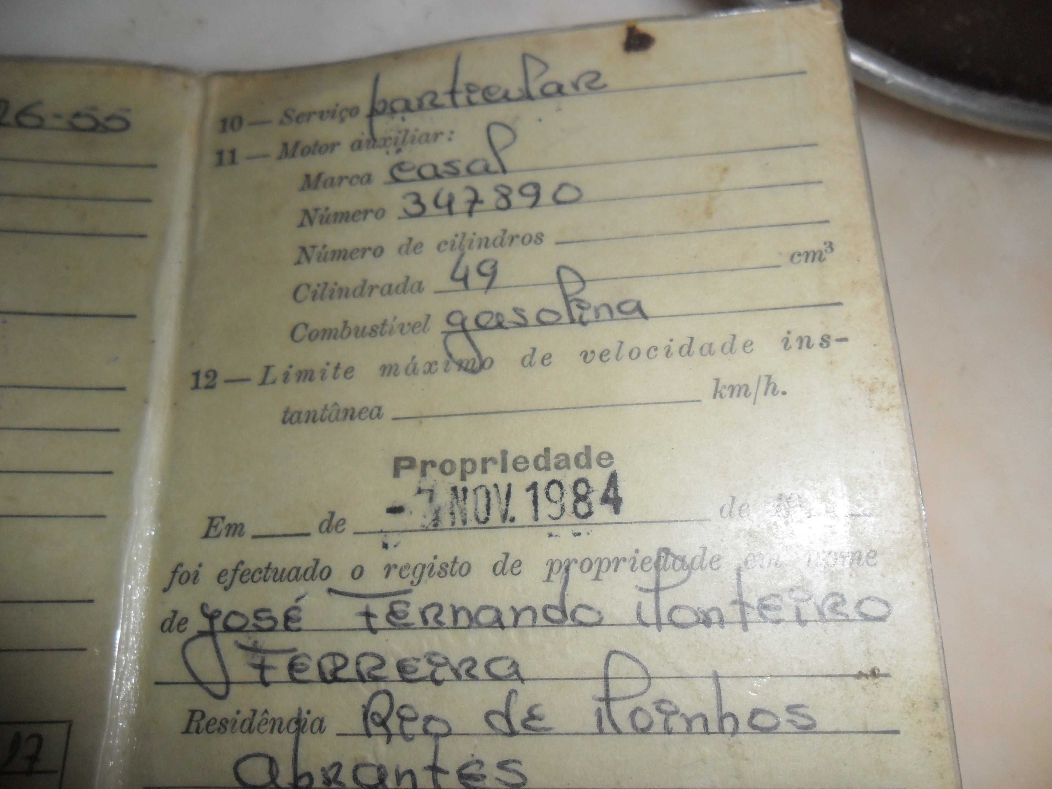 livretes de motorizada