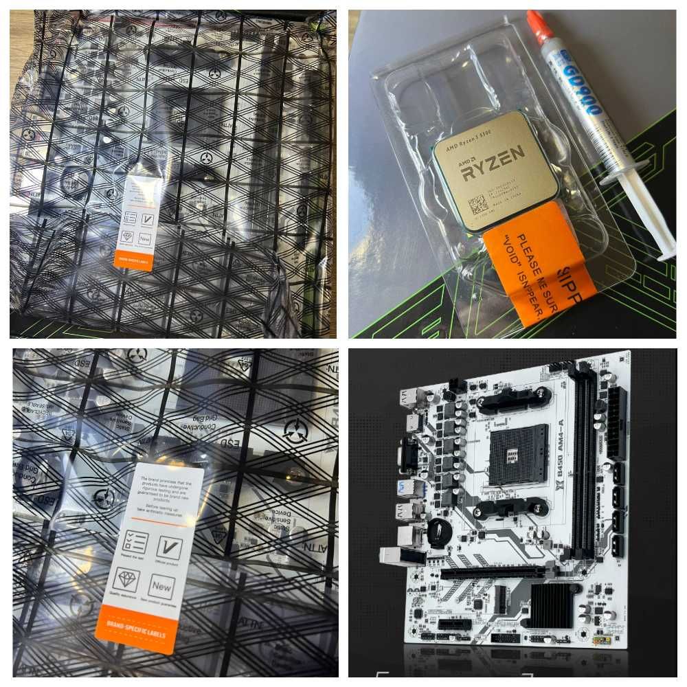 Комплект AM4 MACHINIST B450 White + Ryzen 5 5500 + Aigo ICE 400 SE