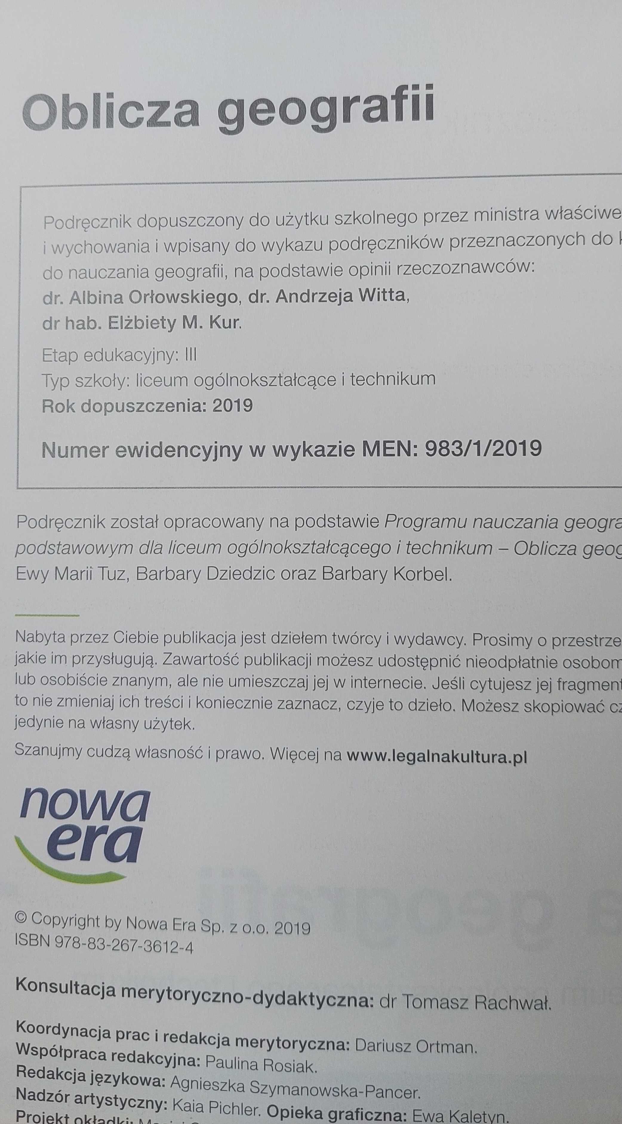 Oblicza geografii 1 liceum