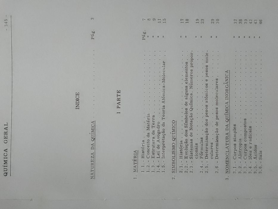 Química, livros de estudo antigos.