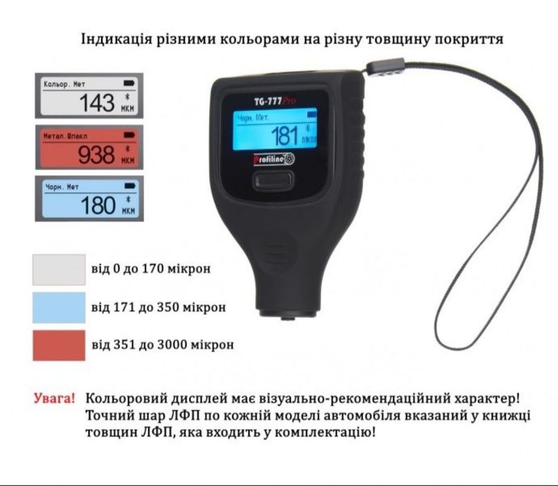 Оренда професійного товщиноміра Profiline TG-777 Pro