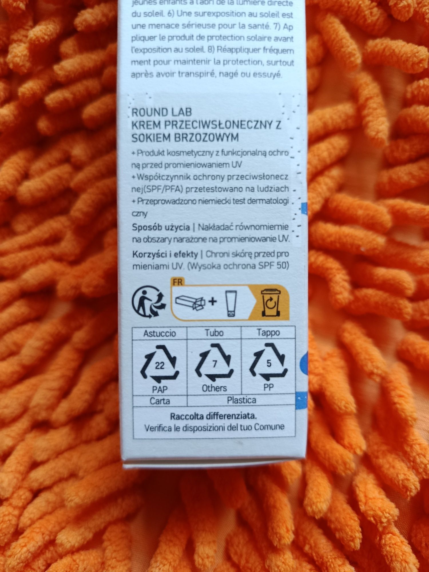 round lab brich juice sunscreen spf 50 nawilżający przeciwsłony