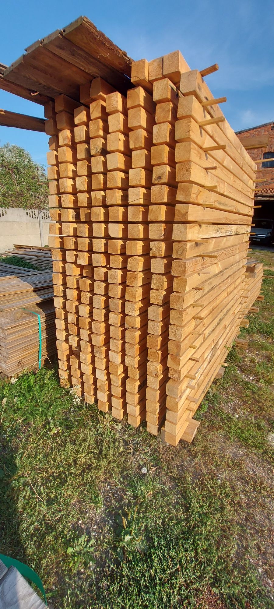 Kantówki krawędziaki strugane 70x70x1800 mm 7x7x180 cm 1,8 m
