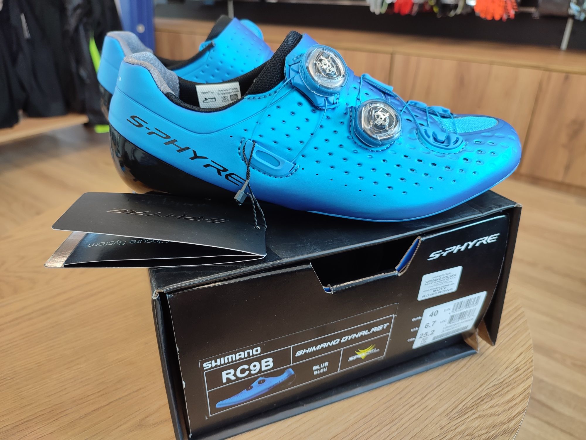 Nowe buty szosowe Shimano SH-RC900, szosa, triathlon, niebieskie