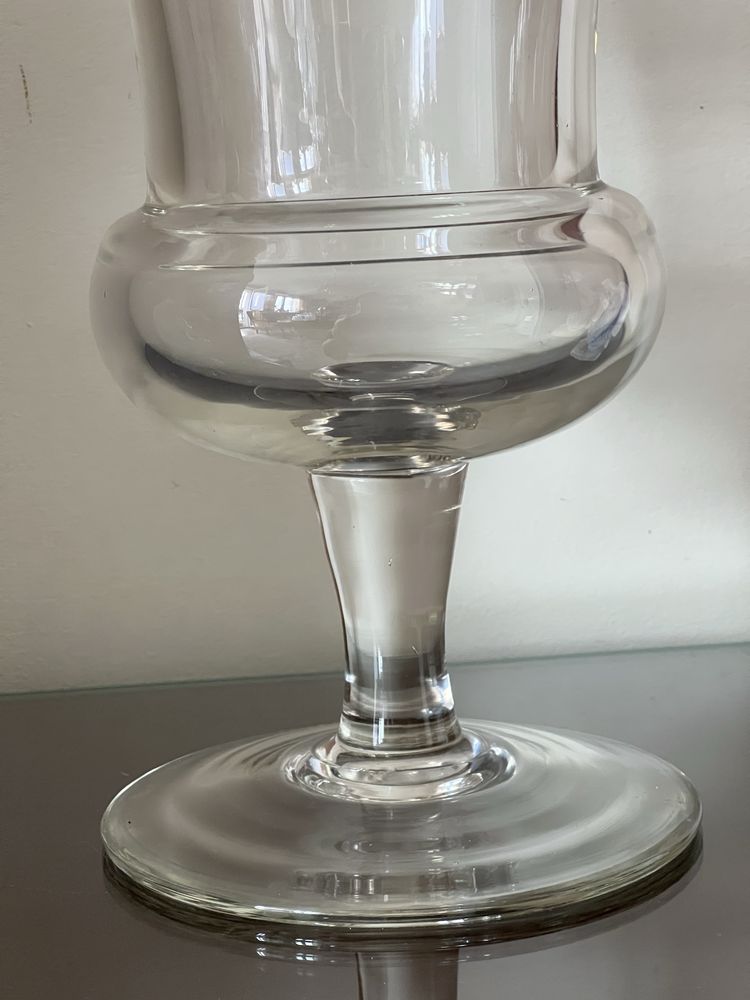 Szklany wazon kielich wys. 29 cm