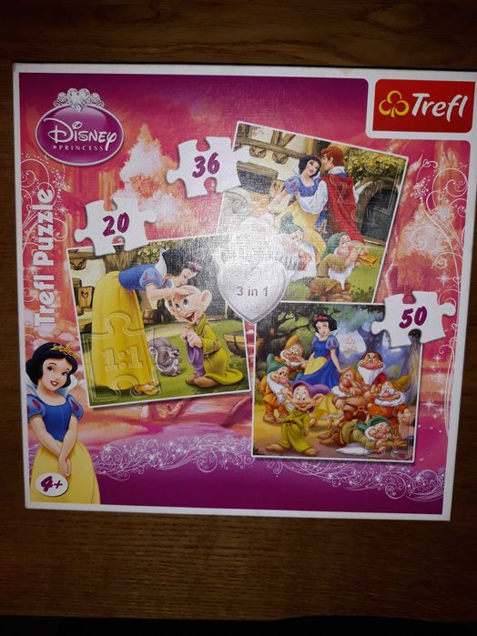 Puzzle Księżniczki Disneya 3w1 50,36,20 szt.