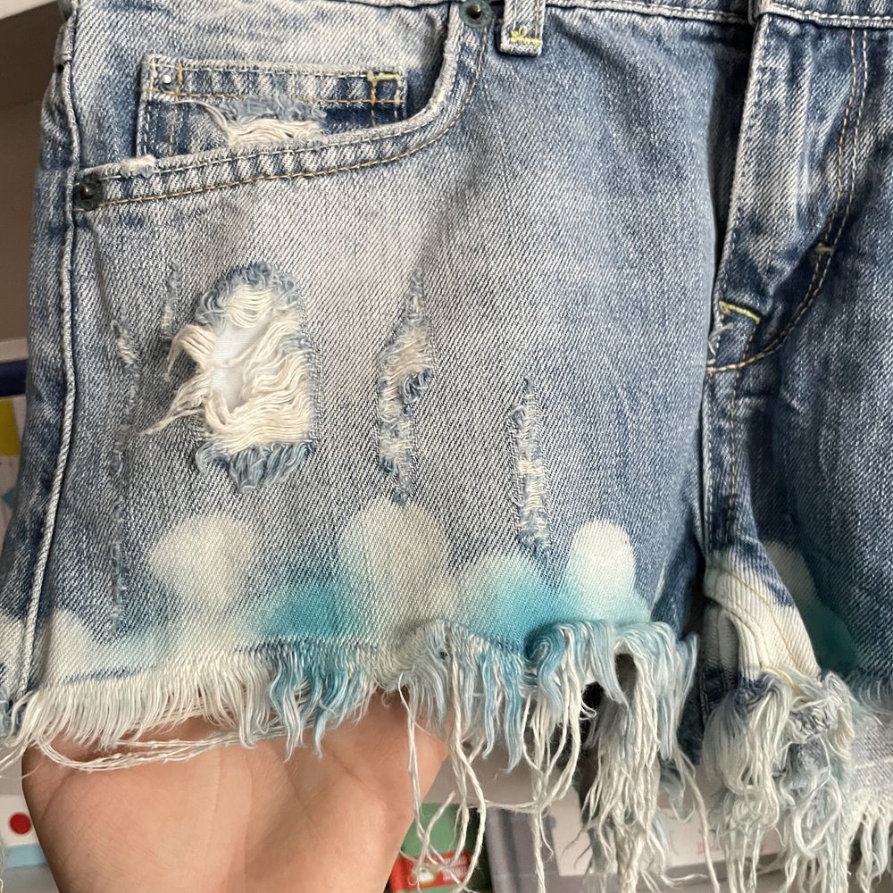 Gina Tricot Perfect jeansowe szorty niski stan spodenki bawełna 36 38