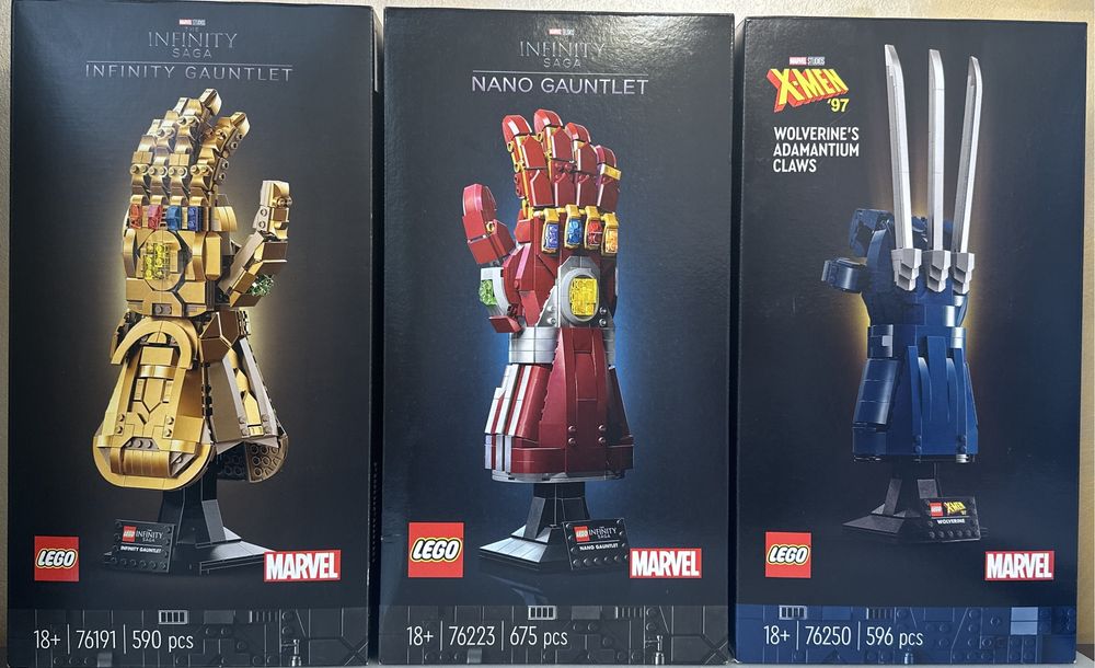 Lego marvel 76191, 76223, 76250 Лего марвел рукавичка