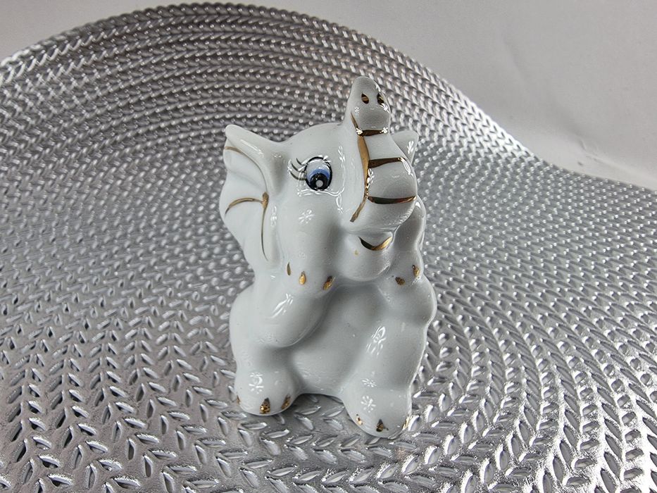 Figurki słoniki na szczęście prezent ceramiczne słonik z ceramiki