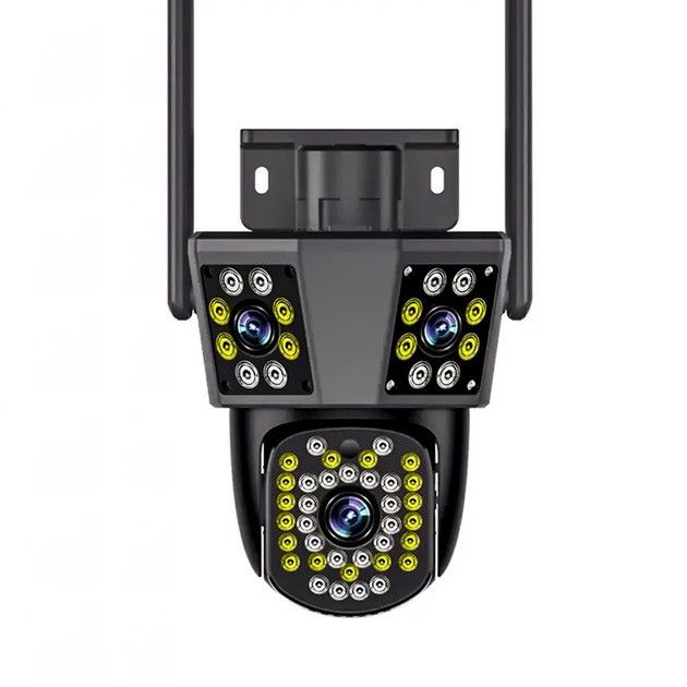 Камера відеоспостереження 9MP вулична WiFi PTZ потрійна вайфай IPC360