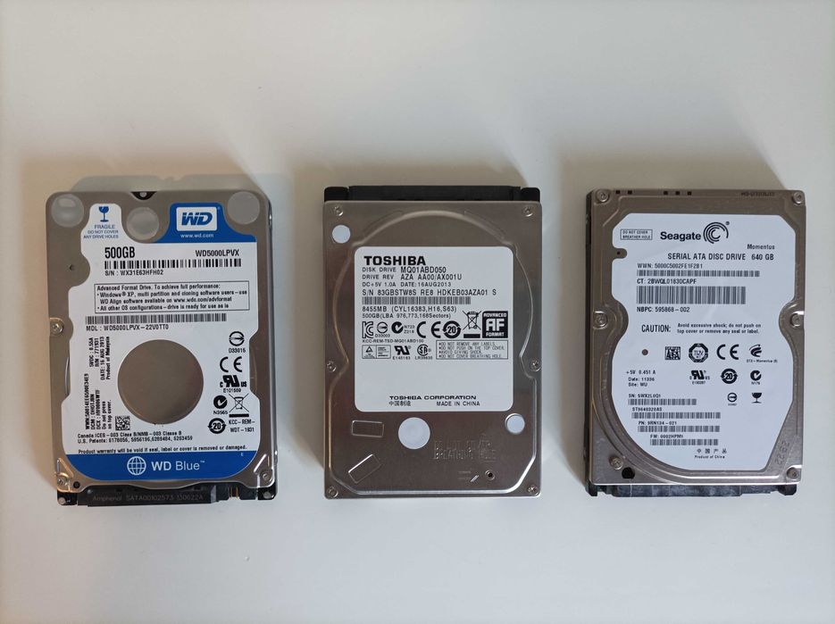 Disco Rígido HDD 2.5 | WD | Seagate | Toshiba | 500 e 640GB