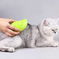 Парова електрична масажна щітка для вичісування шерсті котів та собак